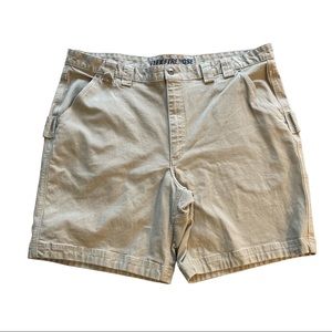 Duluth Trading Flex Fire Hose‎ Carpenter Shorts Men's 44 Khaki Work Cargo Shorts